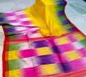 Multi Color Soft Handloom Ikkat Saree  thumb 1