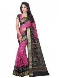 Trendy Gujarati Bandhani Art Silk Saree