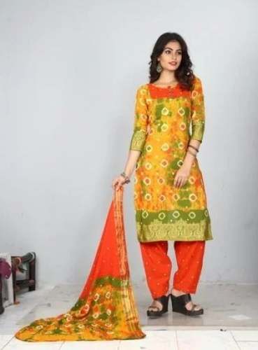 VK creation Present Bandhani Cotton Suit 