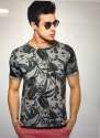 Mens Casual Printed Cotton Round Neck T shirt