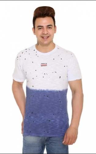 Mens Cotton Printed T Shirt At Wholesale Rate by Raj Nirmal Knitwear