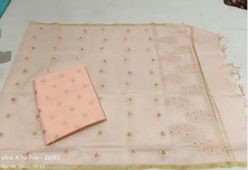 New Cotton Organza Embroidery Dupatta by Evergreen