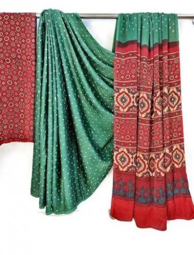 New Collection Bandhej Modal Saree For Women by Real Handicrafts