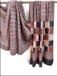 New Trendy Cotton Mul Ajrakh Saree For Women