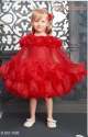 Red Color Kids Girls Frocks