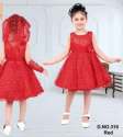 Red Color Kids Girls Frocks thumb 2