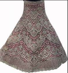Jarkan Embroidery Wedding Work Lehenga For Women
