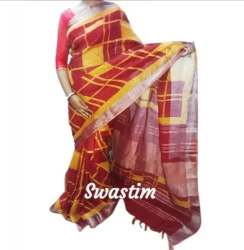 Zari Border Swastim Brand Saree For Women