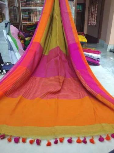 Trendy Linen Silk Saree For Women