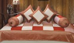 Brown Checks Diwan Set