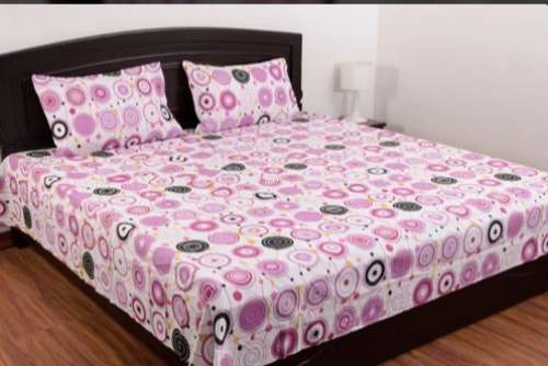 Pink Round Pattern Bed sheet  by FAB TEX