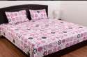 Pink Round Pattern Bed sheet 