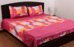 Standard Size Pink Bed Sheet 