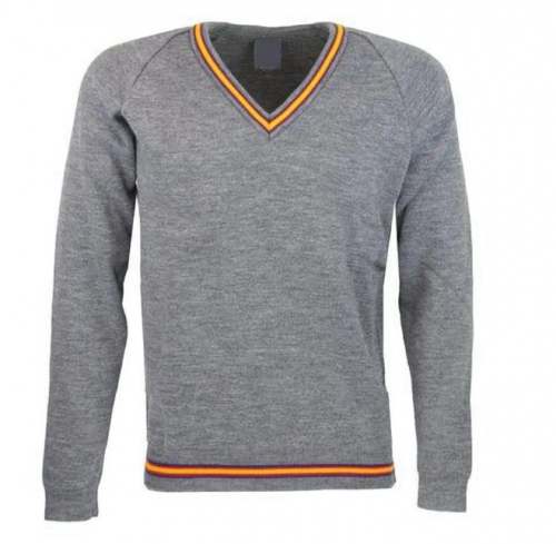 Boys V Neck Knitted Sweater by Shantex Woollen Silk Mills