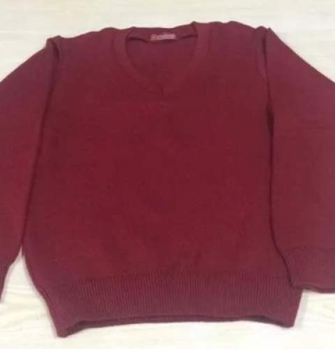 Kids Maroon V Neck Sweaters by Shantex Woollen Silk Mills