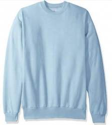 Men Sky Blue Plain Sweater