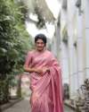 Adorable Pink Color Soft Banarasi Weaving Silk Saree With Blouse thumb 1