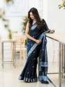 Balck Color Kanjivaram Saree With Matching Black Blouse
