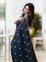 Balck Color Kanjivaram Saree With Matching Black Blouse thumb 1