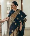 BANARASI SOFT SILK SAREE WITH COPPER ZARI WEAVING thumb 1