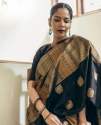BANARASI SOFT SILK SAREE WITH COPPER ZARI WEAVING thumb 5