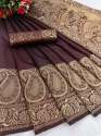 Beautiful Coffee Colour Kanjivaram Silk Saree With Blouse thumb 7