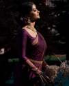 Beautiful Hot Purple Shine Kanjivaram Wedding Saree With Blouse thumb 10