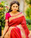 Beautiful Red Banarasi Soft Silk Saree  thumb 3