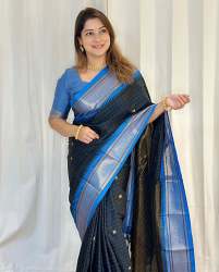 Beautiful Zari Work Banarasi Silk Saree by Esomic Export