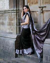 Black All Over Design Soft Kanjivaram Silk Saree