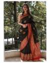 Black color With red Beautiful Border Banarasi soft silk saree thumb 3