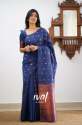 Blue Zari Woven Kanjivaram Silk Wedding Saree thumb 1