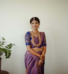 BlueTraditional Indian Kanjivaram Saree With Blouse