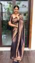 Copper Zari Banarasi Art Silk Saree  thumb 5