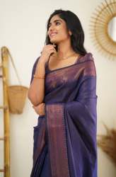 Copper Zari Weaving Esomic Banarasi Saree 