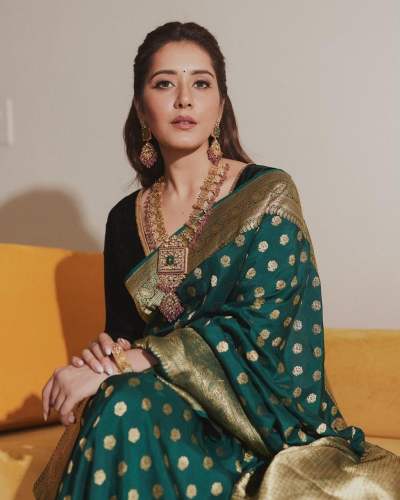 DARK GREEN BANARASI SOFT SILK SAREE WITH GOLD ZARI WEAVING WITH BEAUTIFUL BLOUSE