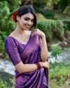 Fabulous Purple Banarasi Pure Silk Kanjivaram Saree With Blouse thumb 1