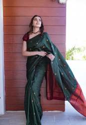 Heart Winning green Soft Silk Saree