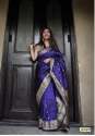 Latest Blue Colour Handloom Weaving Saree thumb 4