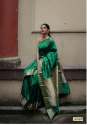 Latest Green Colour Handloom Weaving Saree thumb 11