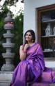 Latest Purple Kanjivaram Silk Saree With Blouse thumb 11