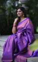 Latest Purple Kanjivaram Silk Saree With Blouse thumb 12