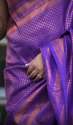 Latest Purple Kanjivaram Silk Saree With Blouse thumb 14