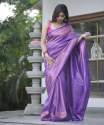 Latest Purple Kanjivaram Silk Saree With Blouse thumb 3