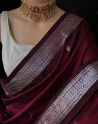 Maroon All Over Design Soft Kanjivaram Silk Saree