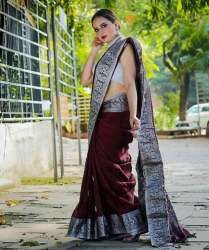 Maroon Colour All Over Design Soft Kanjivaram Silk Saree