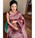 Maroon Rich Zari Weaving Banarasi Soft Silk Saree With Blouse thumb 6