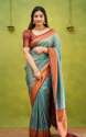 Party wear Soft Banarasi Silk Saree  thumb 5