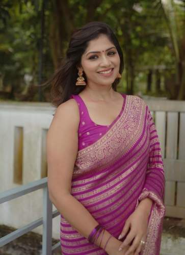 Pink Banarasi Soft Silk Saree