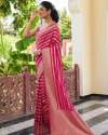 PINK BANARASI SOFT SILK SAREE WITH BEAUTIFUL BLOUSE thumb 8